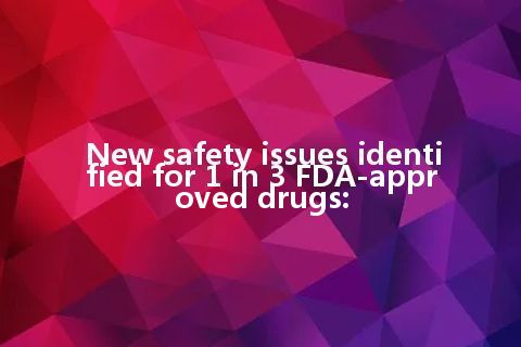 New safety issues identified for 1 in 3 FDA-approved drugs: