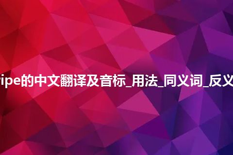 ripe是什么意思_ripe的中文翻译及音标_用法_同义词_反义词_例句_英语短语