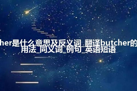 butcher是什么意思及反义词_翻译butcher的意思_用法_同义词_例句_英语短语