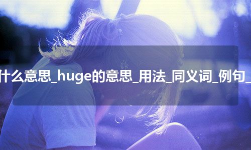 huge是什么意思_huge的意思_用法_同义词_例句_英语短语