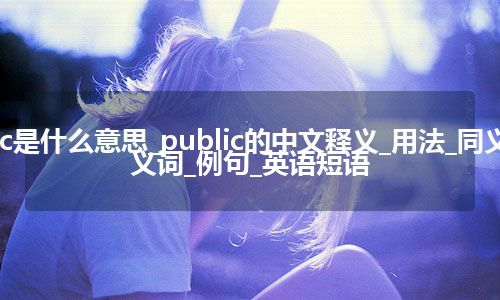 public是什么意思_public的中文释义_用法_同义词_反义词_例句_英语短语