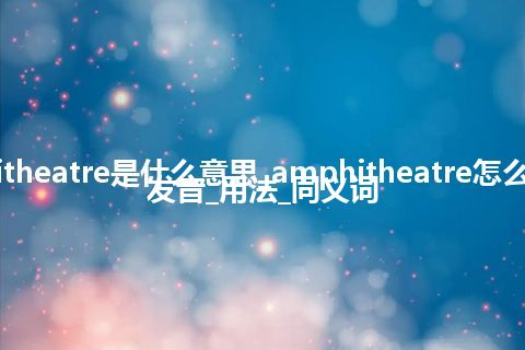 amphitheatre是什么意思_amphitheatre怎么翻译及发音_用法_同义词