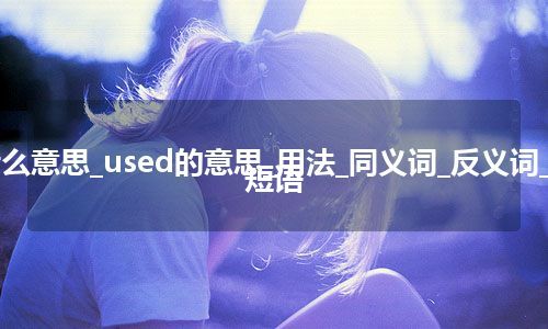 used是什么意思_used的意思_用法_同义词_反义词_例句_英语短语