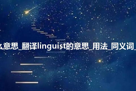 linguist是什么意思_翻译linguist的意思_用法_同义词_例句_英语短语