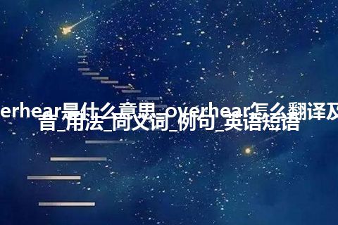 overhear是什么意思_overhear怎么翻译及发音_用法_同义词_例句_英语短语