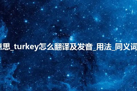 turkey是什么意思_turkey怎么翻译及发音_用法_同义词_例句_英语短语