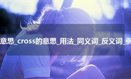 cross是什么意思_cross的意思_用法_同义词_反义词_例句_英语短语