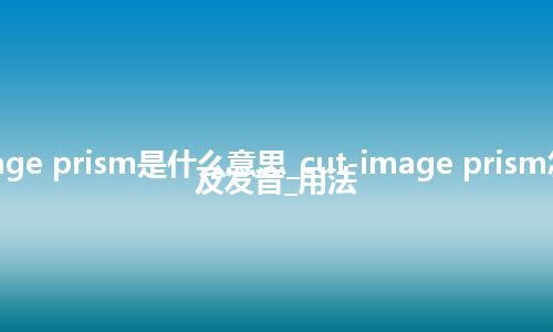 cut-image prism是什么意思_cut-image prism怎么翻译及发音_用法