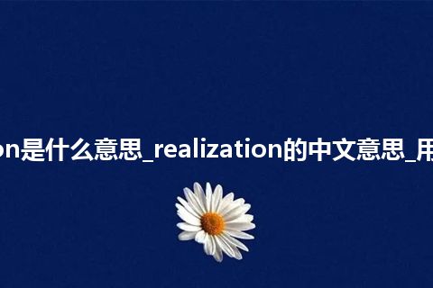 realization是什么意思_realization的中文意思_用法_同义词