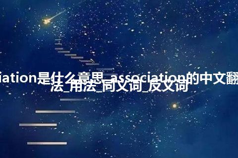 association是什么意思_association的中文翻译及用法_用法_同义词_反义词