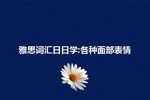 雅思词汇日日学:各种面部表情