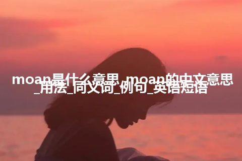 moan是什么意思_moan的中文意思_用法_同义词_例句_英语短语