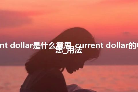 current dollar是什么意思_current dollar的中文意思_用法