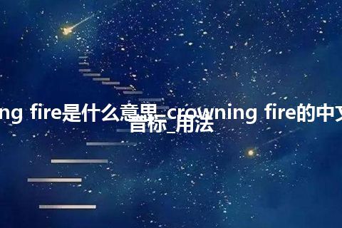 crowning fire是什么意思_crowning fire的中文翻译及音标_用法