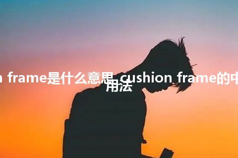 cushion frame是什么意思_cushion frame的中文意思_用法