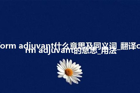 curariform adjuvant什么意思及同义词_翻译curariform adjuvant的意思_用法