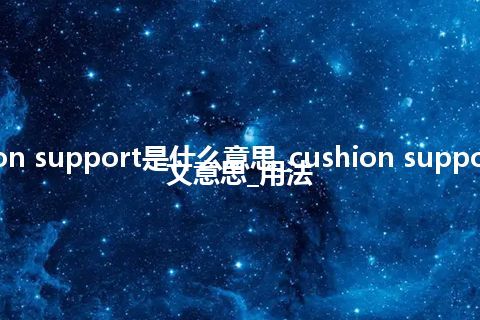 cushion support是什么意思_cushion support的中文意思_用法