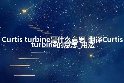 Curtis turbine是什么意思_翻译Curtis turbine的意思_用法