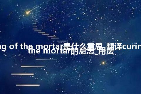 curing of the mortar是什么意思_翻译curing of the mortar的意思_用法