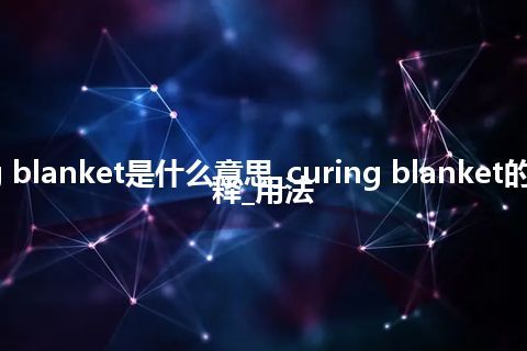 curing blanket是什么意思_curing blanket的中文解释_用法