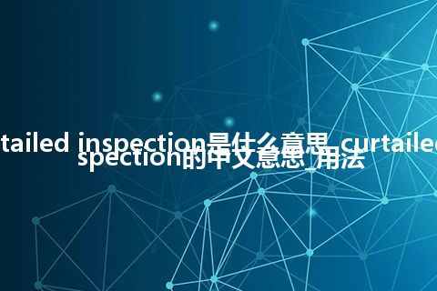 curtailed inspection是什么意思_curtailed inspection的中文意思_用法