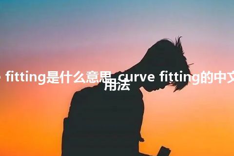 curve fitting是什么意思_curve fitting的中文解释_用法