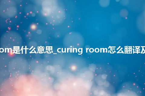 curing room是什么意思_curing room怎么翻译及发音_用法