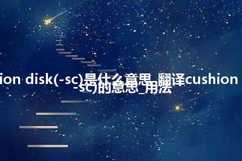 cushion disk(-sc)是什么意思_翻译cushion disk(-sc)的意思_用法