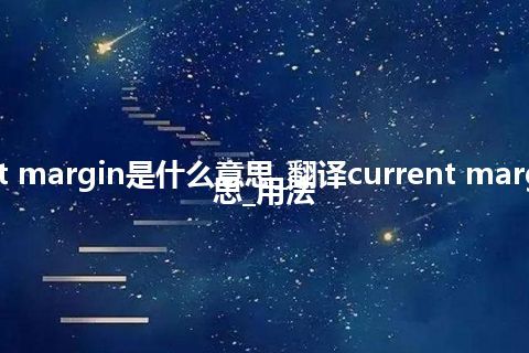 current margin是什么意思_翻译current margin的意思_用法