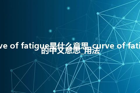 curve of fatigue是什么意思_curve of fatigue的中文意思_用法