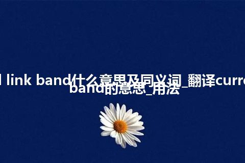 curred link band什么意思及同义词_翻译curred link band的意思_用法