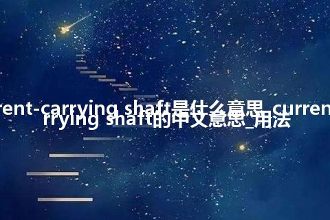 current-carrying shaft是什么意思_current-carrying shaft的中文意思_用法