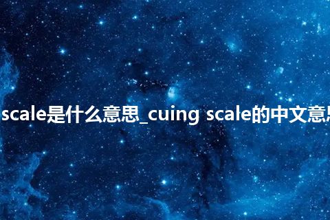 cuing scale是什么意思_cuing scale的中文意思_用法