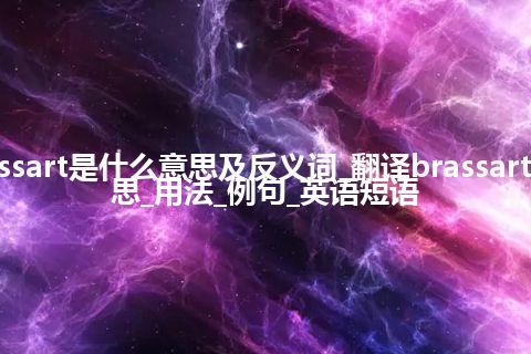 brassart是什么意思及反义词_翻译brassart的意思_用法_例句_英语短语