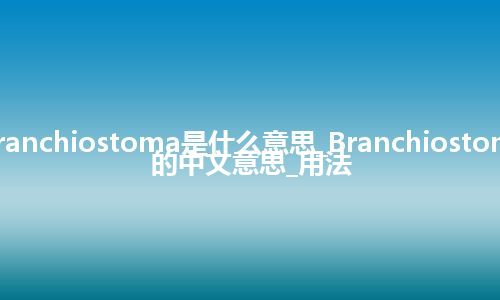 Branchiostoma是什么意思_Branchiostoma的中文意思_用法