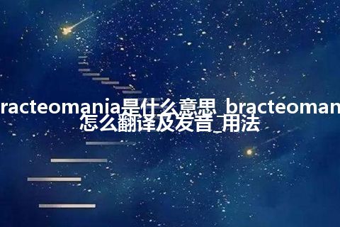 bracteomania是什么意思_bracteomania怎么翻译及发音_用法