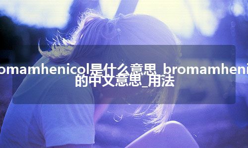 bromamhenicol是什么意思_bromamhenicol的中文意思_用法