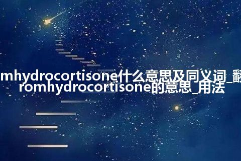 bromhydrocortisone什么意思及同义词_翻译bromhydrocortisone的意思_用法