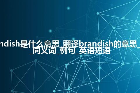 brandish是什么意思_翻译brandish的意思_用法_同义词_例句_英语短语