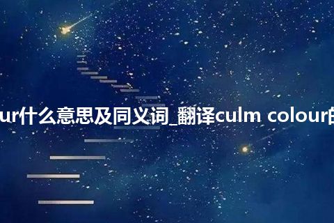 culm colour什么意思及同义词_翻译culm colour的意思_用法