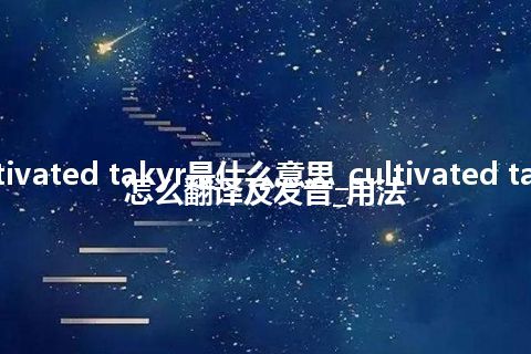 cultivated takyr是什么意思_cultivated takyr怎么翻译及发音_用法