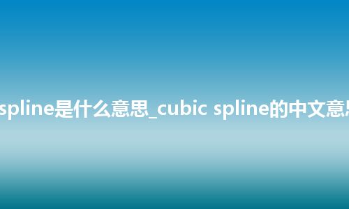 cubic spline是什么意思_cubic spline的中文意思_用法