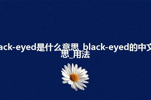 black-eyed是什么意思_black-eyed的中文意思_用法