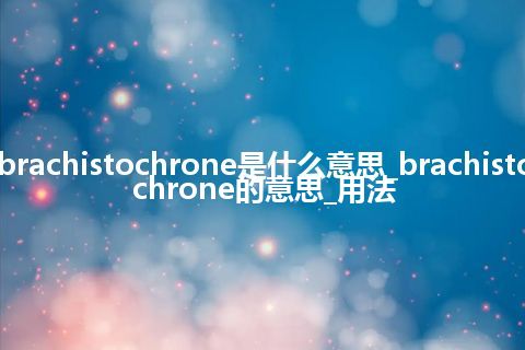 brachistochrone是什么意思_brachistochrone的意思_用法