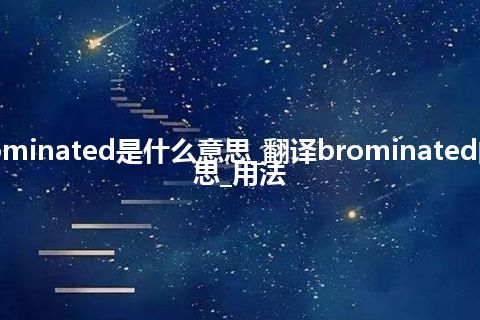 brominated是什么意思_翻译brominated的意思_用法