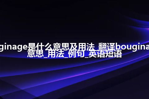 bouginage是什么意思及用法_翻译bouginage的意思_用法_例句_英语短语