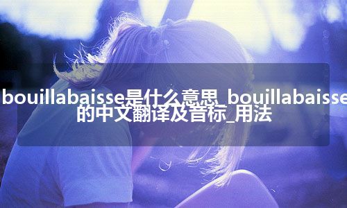 bouillabaisse是什么意思_bouillabaisse的中文翻译及音标_用法