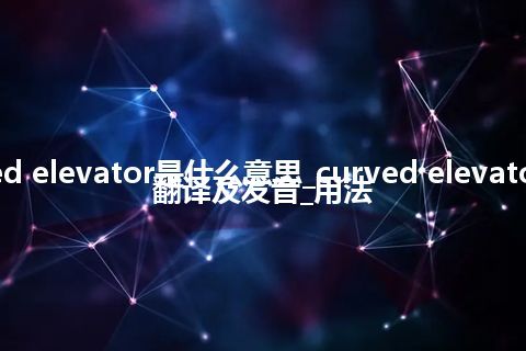 curved elevator是什么意思_curved elevator怎么翻译及发音_用法