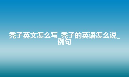 秃子英文怎么写_秃子的英语怎么说_例句