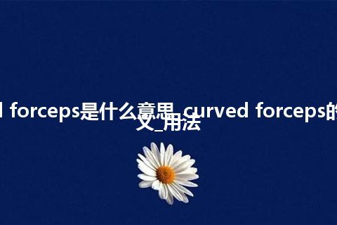 curved forceps是什么意思_curved forceps的中文释义_用法